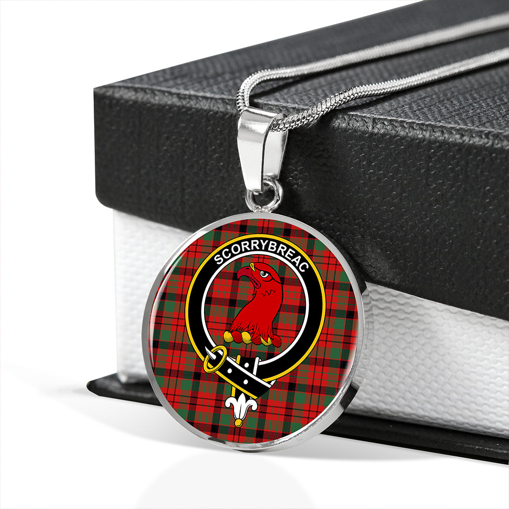 MacNicol Ancient Tartan Crest Circle Necklace
