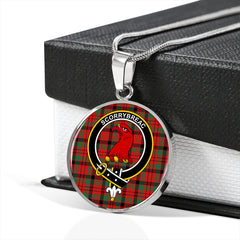 MacNicol Ancient Tartan Crest Circle Necklace