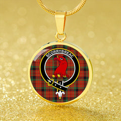 MacNicol #2 Tartan Crest Circle Necklace