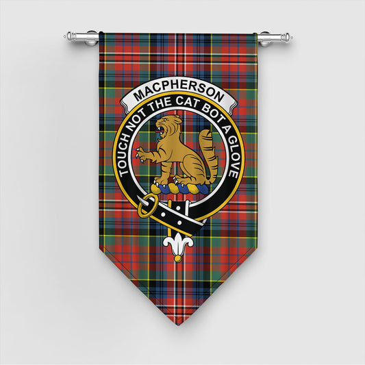 MacPherson Ancient Tartan Crest Gonfalon