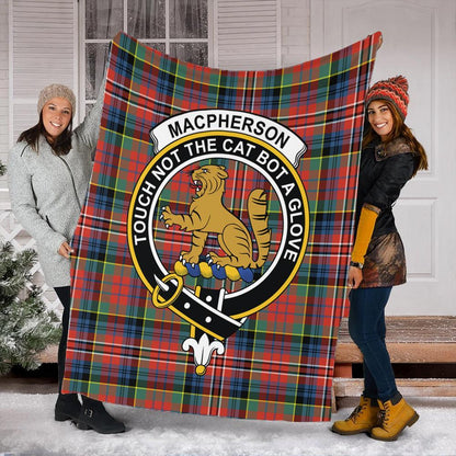 MacPherson Ancient Tartan Crest Premium Blanket