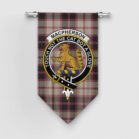 MacPherson Hunting Ancient Tartan Crest Gonfalon