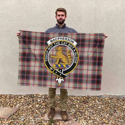 MacPherson Hunting Ancient Tartan Classic Crest House Flag