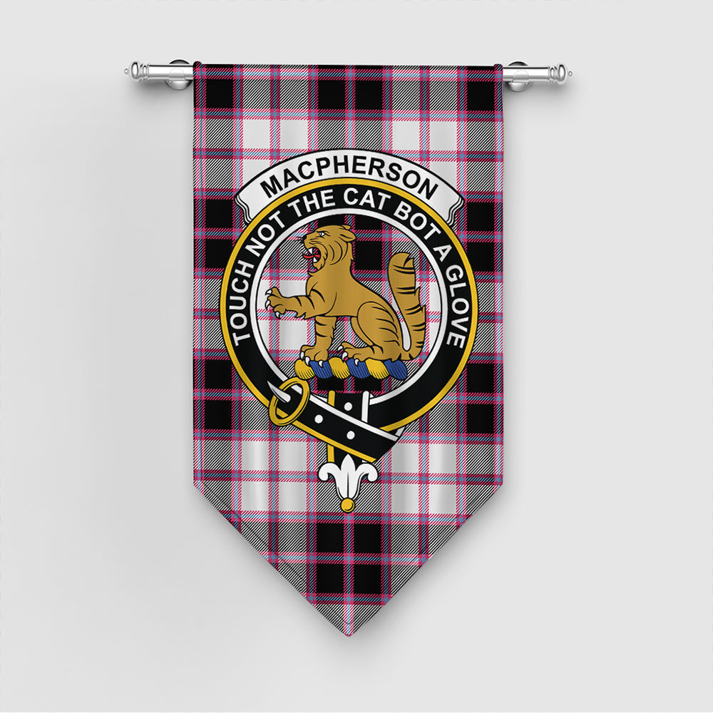 MacPherson Hunting Modern Tartan Crest Gonfalon