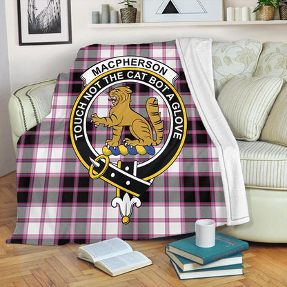 MacPherson Hunting Modern Tartan Crest Premium Blanket