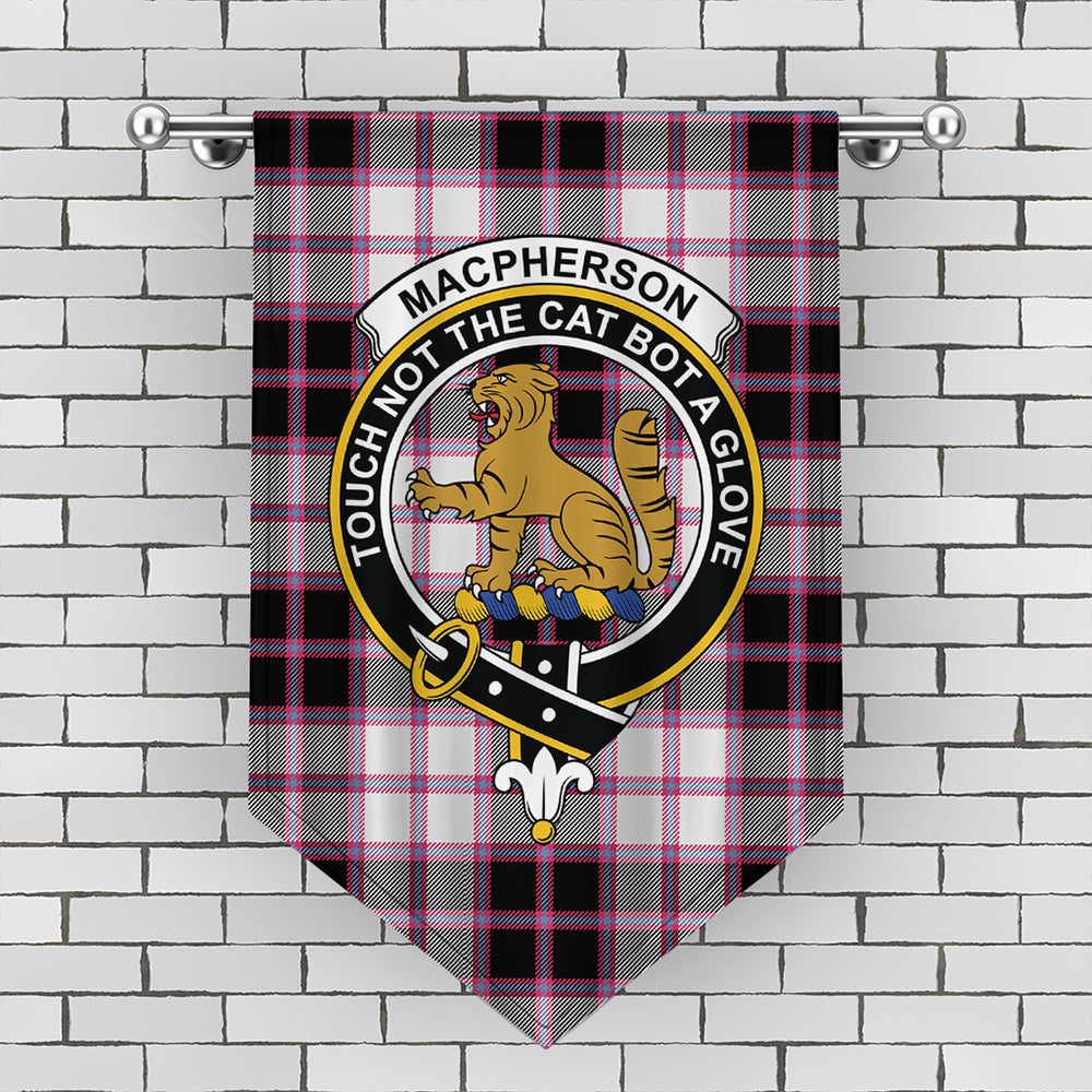 MacPherson Hunting Modern Tartan Crest Gonfalon