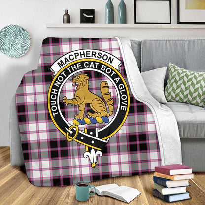 MacPherson Hunting Modern Tartan Crest Premium Blanket