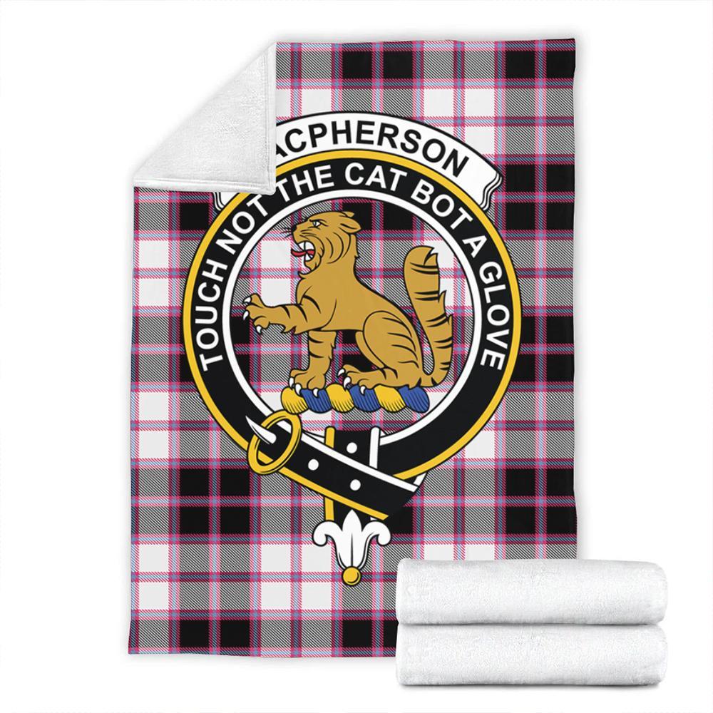 MacPherson Hunting Modern Tartan Crest Premium Blanket