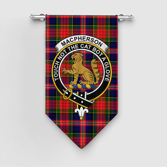 MacPherson Modern Tartan Crest Gonfalon