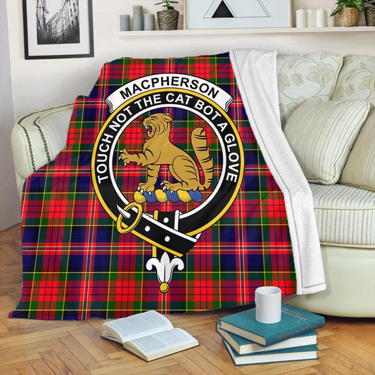 MacPherson Modern Tartan Crest Premium Blanket