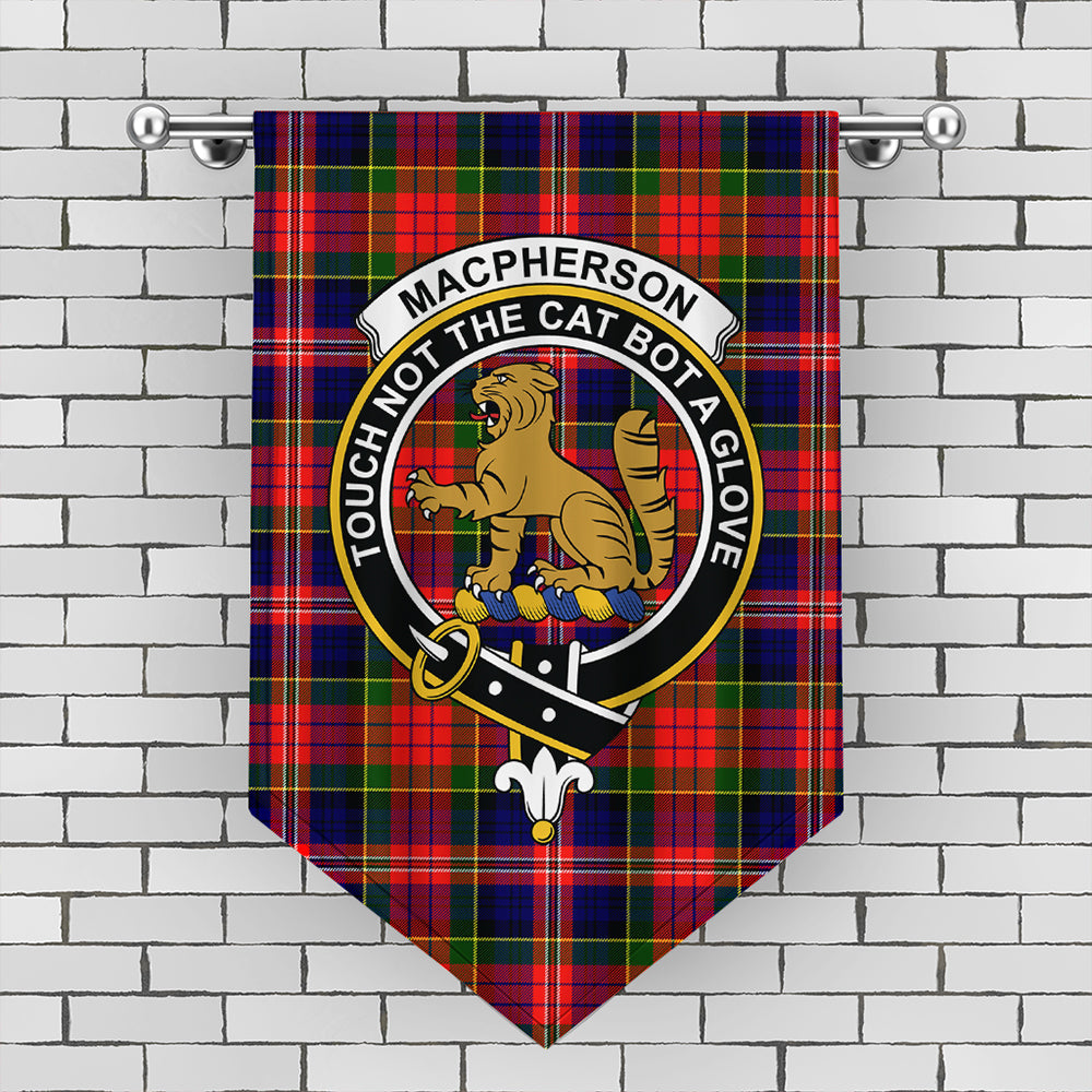 MacPherson Modern Tartan Crest Gonfalon