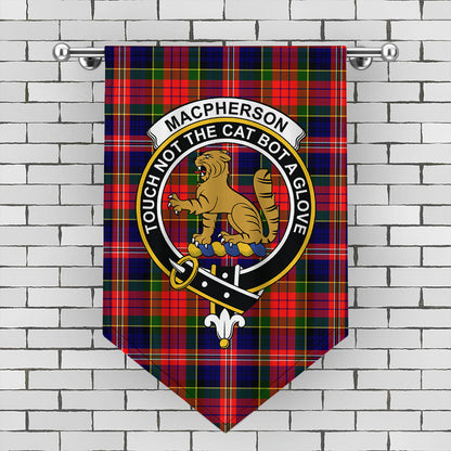 MacPherson Modern Tartan Crest Gonfalon