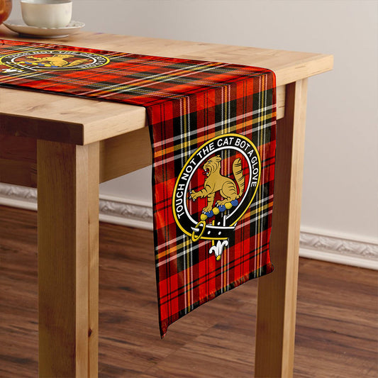 MacPherson of Cluny Red Ancient Tartan Crest Table Runner