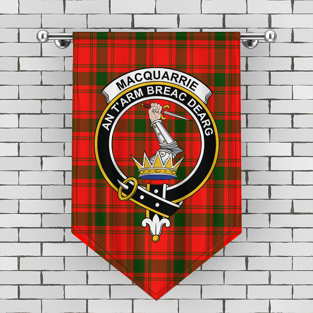 MacQuarrie Modern Tartan Crest Gonfalon