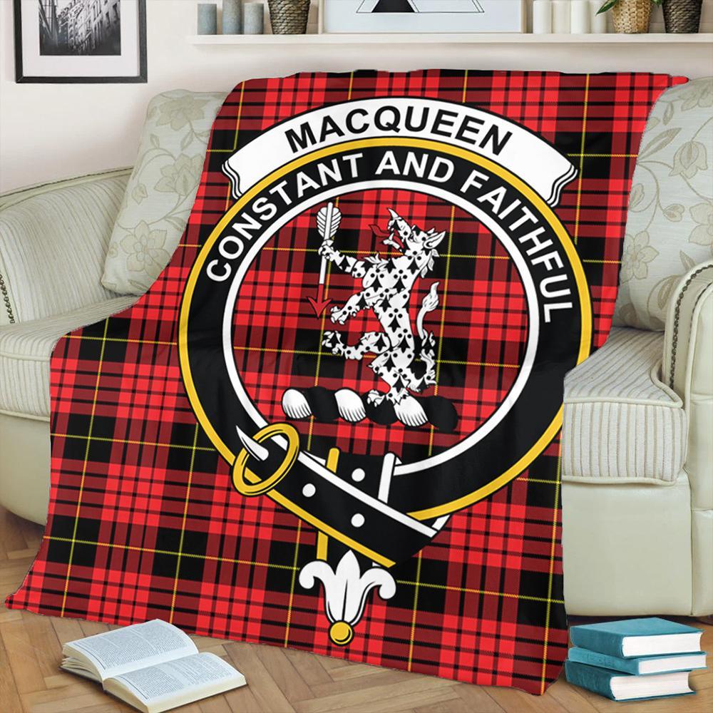 MacQueen Modern Tartan Crest Premium Blanket