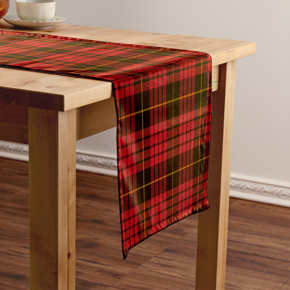 MacQueen Weathered Tartan Crest Table Runner