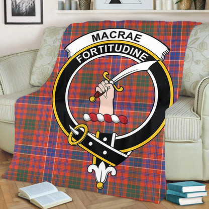 MacRae Ancient Tartan Crest Premium Blanket