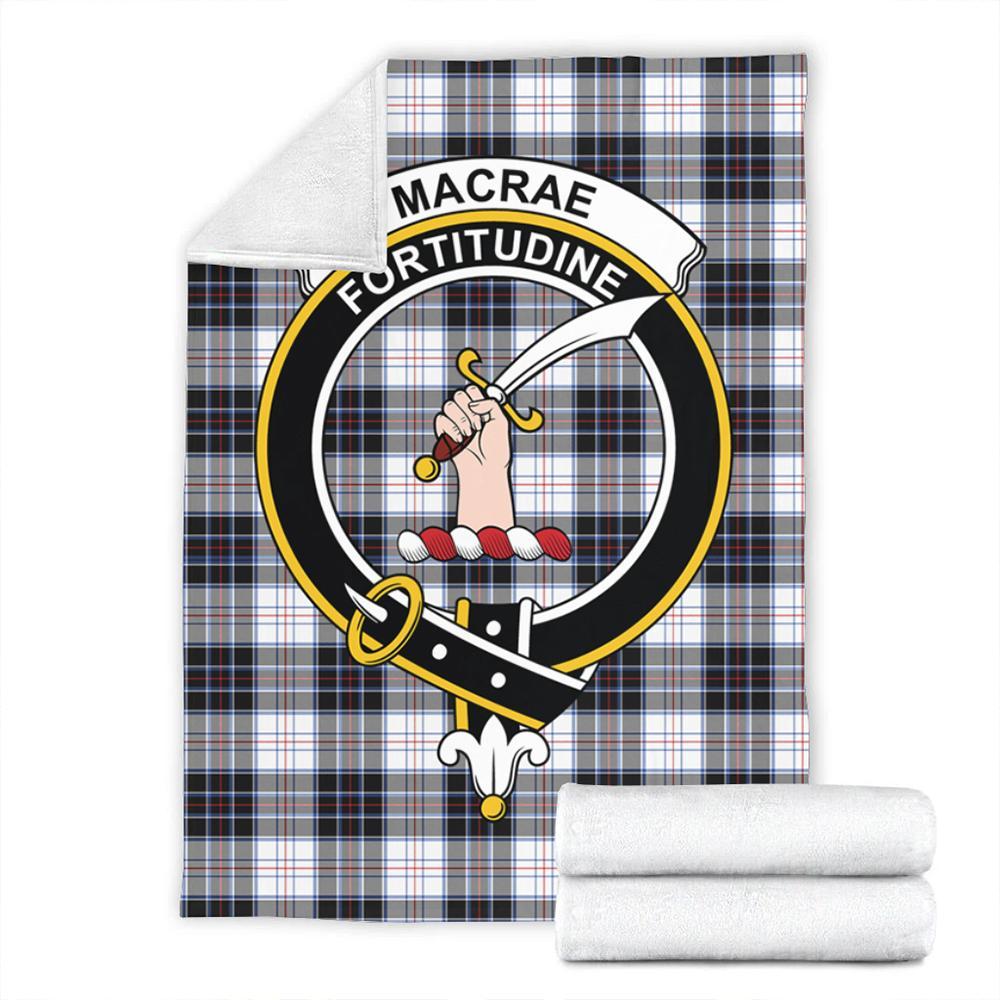 MacRae Dress Modern Tartan Crest Premium Blanket