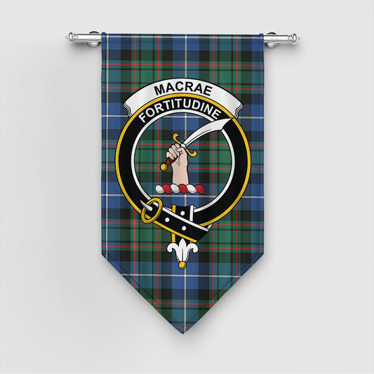 MacRae Hunting Ancient Tartan Crest Gonfalon