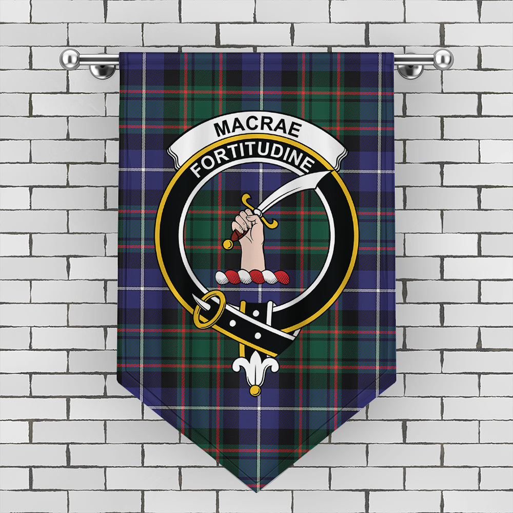 MacRae Hunting Modern Tartan Crest Gonfalon