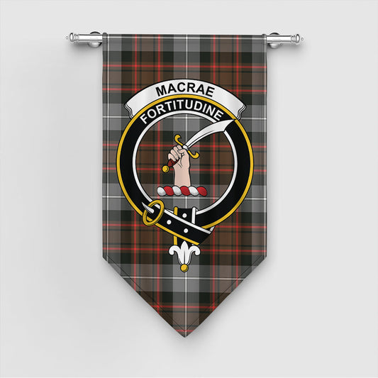 MacRae Hunting Weathered Tartan Crest Gonfalon