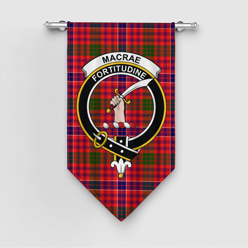 MacRae Modern Tartan Crest Gonfalon