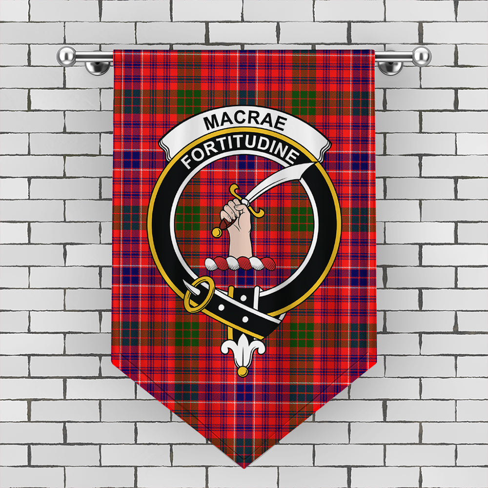 MacRae Modern Tartan Crest Gonfalon