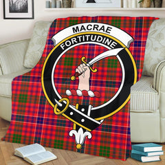 MacRae Modern Tartan Crest Premium Blanket