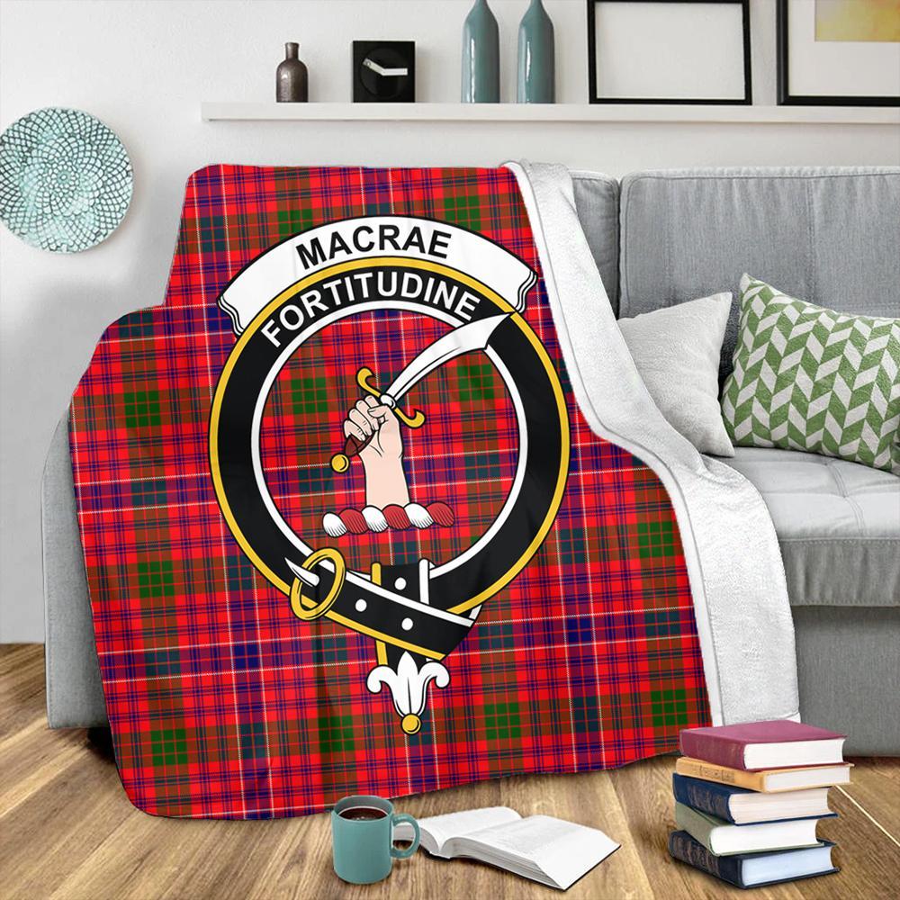 MacRae Modern Tartan Crest Premium Blanket