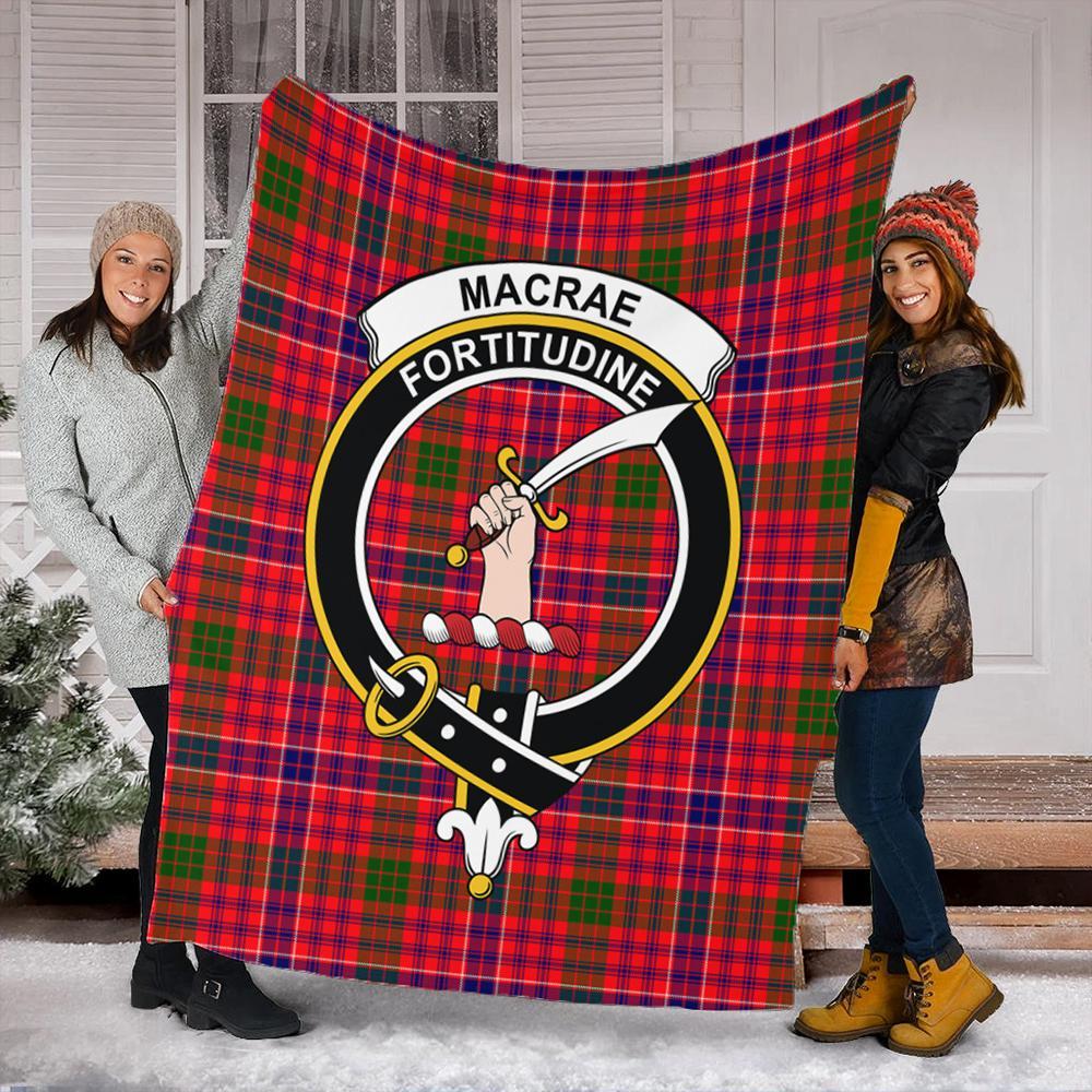 MacRae Modern Tartan Crest Premium Blanket