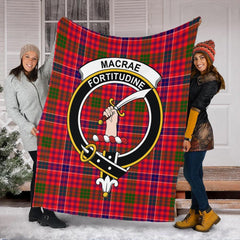 MacRae Modern Tartan Crest Premium Blanket