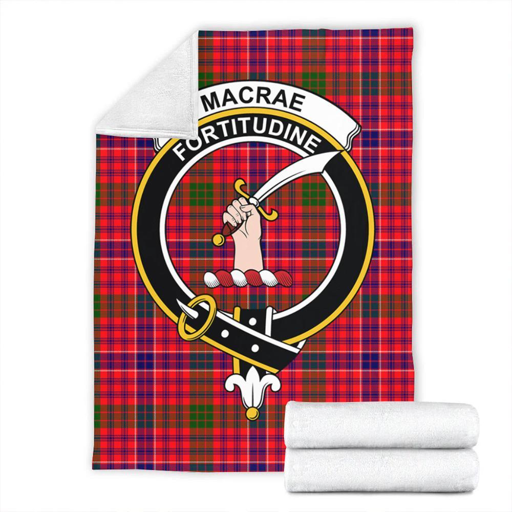 MacRae Modern Tartan Crest Premium Blanket