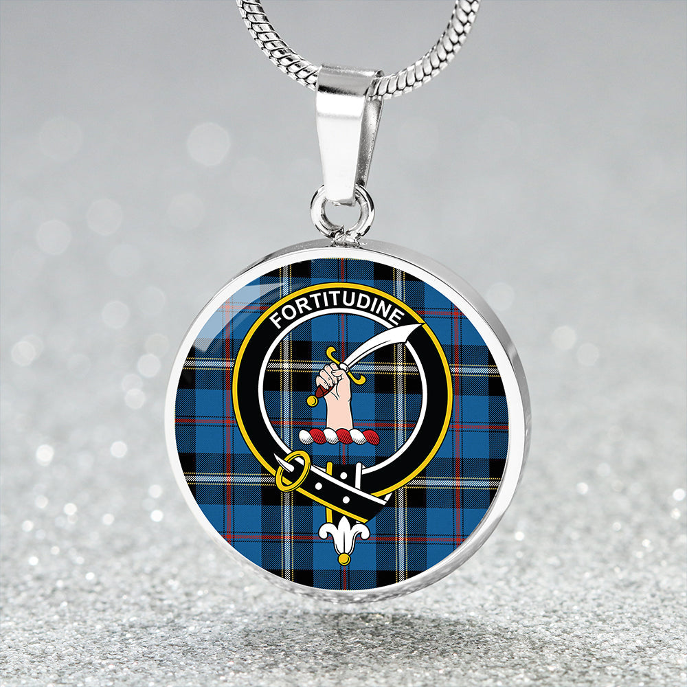 MacRae of America Ancient Tartan Crest Circle Necklace