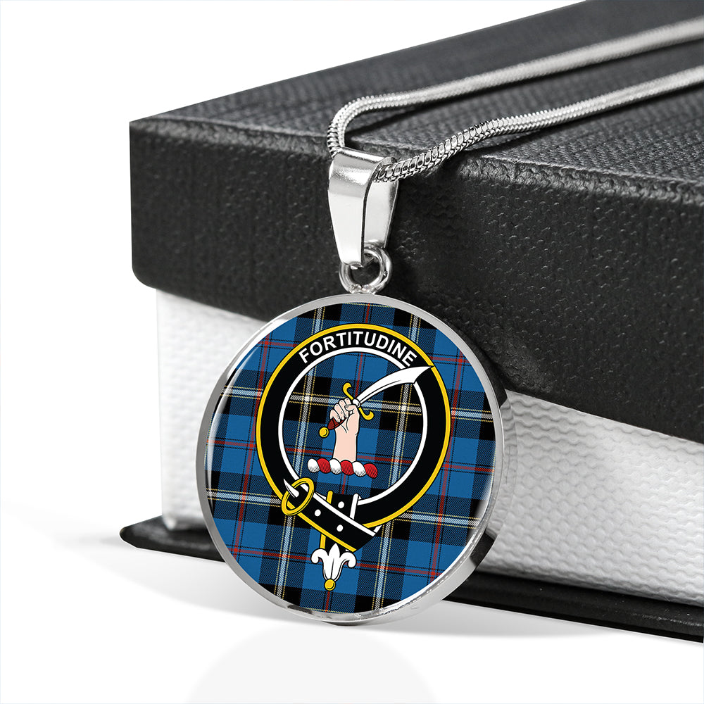 MacRae of America Ancient Tartan Crest Circle Necklace