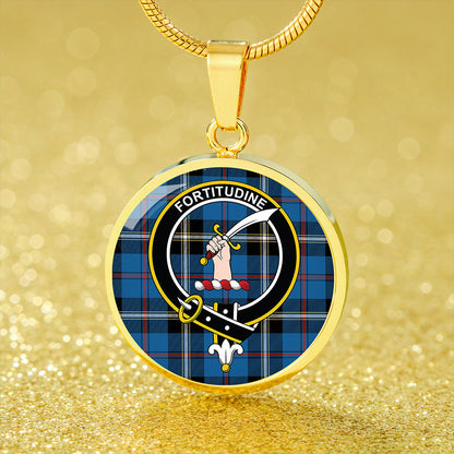 MacRae of America Ancient Tartan Crest Circle Necklace