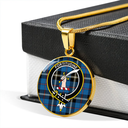 MacRae of America Ancient Tartan Crest Circle Necklace