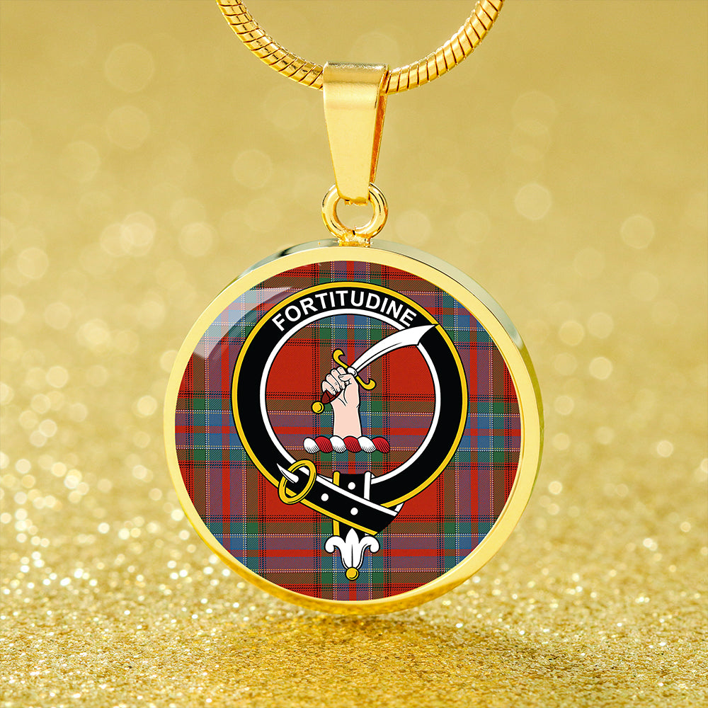 MacRae of Ardentoul Ancient Tartan Crest Circle Necklace