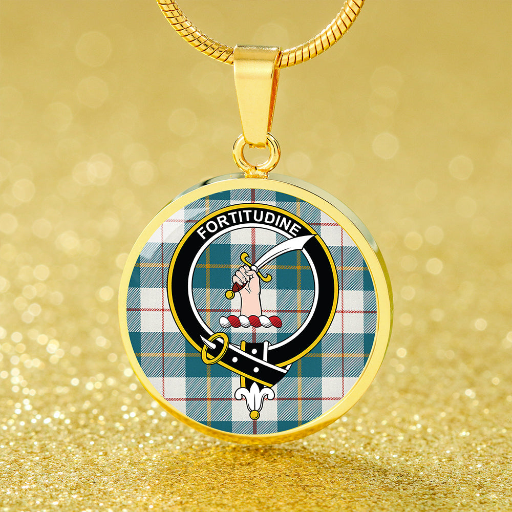 MacRae of Conchra Ancient Tartan Crest Circle Necklace