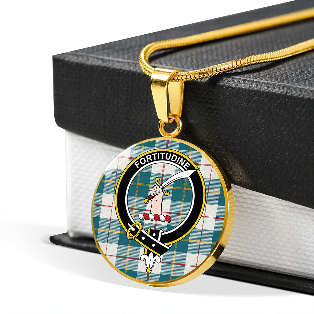 MacRae of Conchra Ancient Tartan Crest Circle Necklace