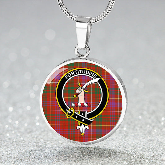 MacRae of Inverinate Ancient Tartan Crest Circle Necklace