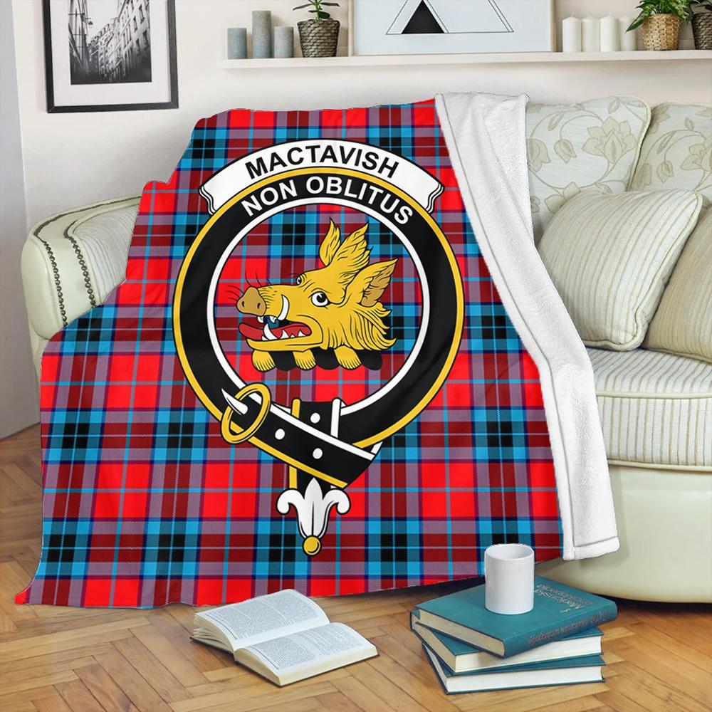 MacTavish Modern Tartan Crest Premium Blanket