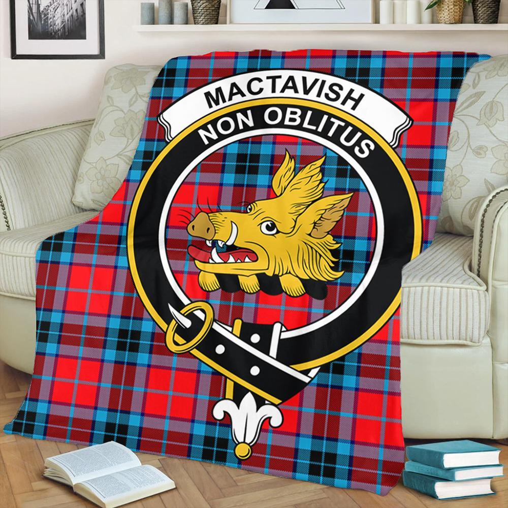 MacTavish Modern Tartan Crest Premium Blanket