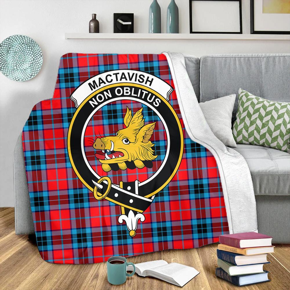 MacTavish Modern Tartan Crest Premium Blanket