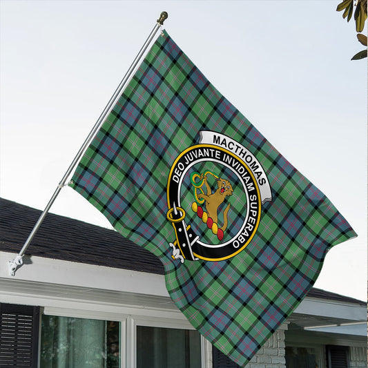 MacThomas Ancient Tartan Classic Crest House Flag