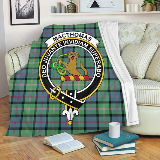 MacThomas Ancient Tartan Crest Premium Blanket