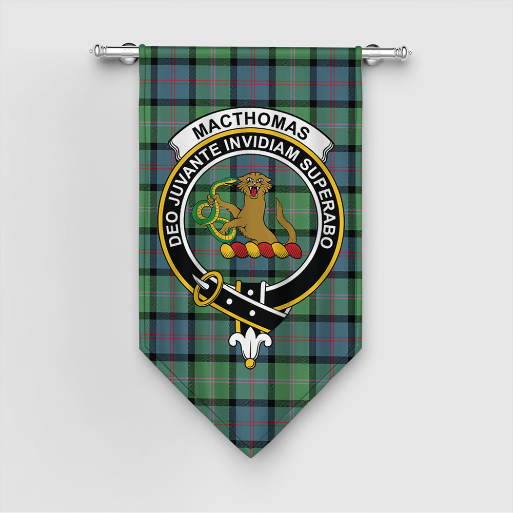 MacThomas Ancient Tartan Crest Gonfalon