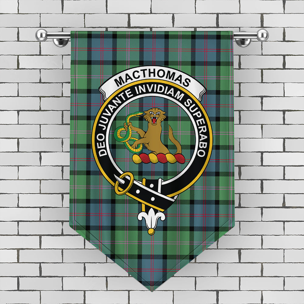 MacThomas Ancient Tartan Crest Gonfalon