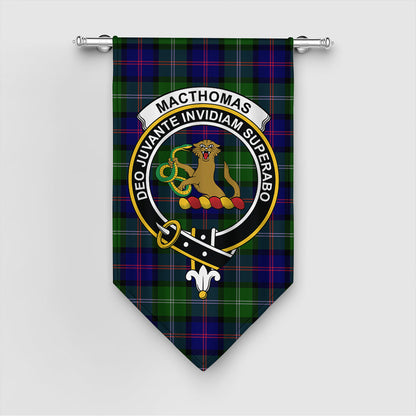 MacThomas Modern Tartan Crest Gonfalon