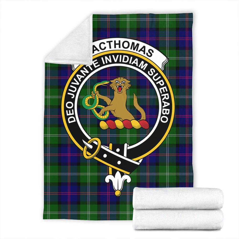 MacThomas Modern Tartan Crest Premium Blanket