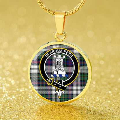 Malcolm Dress Modern Tartan Crest Circle Necklace